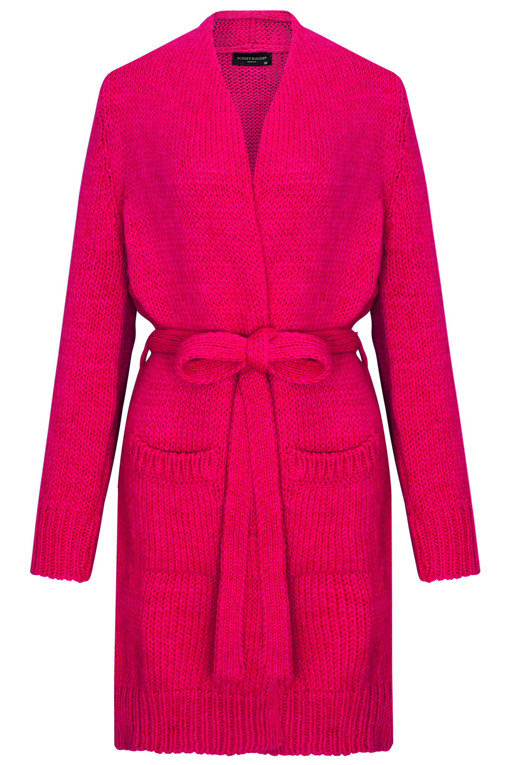 QVC_206673-SCHIFFHAUER-MUNICH-Longcardigan-Wollanteil-Taschen-aufgesetzt-Bindeband-fuchsia_119,95-Euro